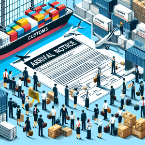 How do arrival notices relate to customs clearance and release of cargo