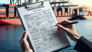 What information is included in an arrival notice