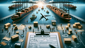 How do arrival notices relate to the delivery or pickup of cargo